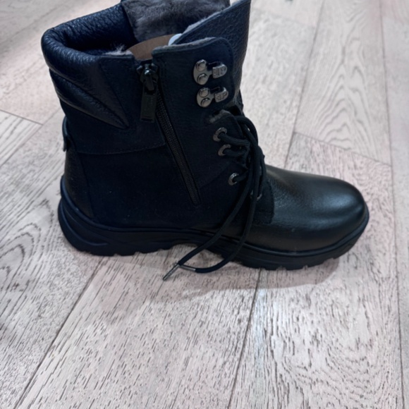 PAJAR ALEX-G SHEEPSKIN BLACK HAND MADE BOOTS WITH ICE GRIPS BRAND NEW SZ 10 - Picture 6 of 11